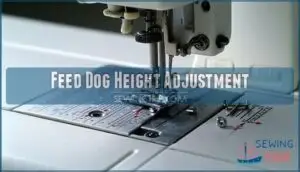 feed dog height adjustment