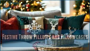 festive throw pillows and pillowcases