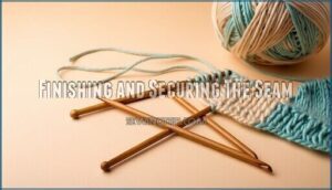 finishing and securing the seam