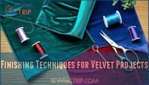 finishing techniques for velvet projects