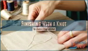finishing with a knot