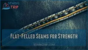 flat-felled seams for strength