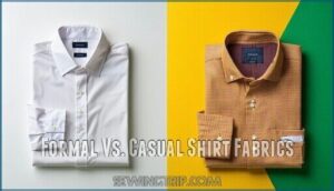 formal vs. casual shirt fabrics