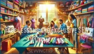free lessons and exclusive sew with me club