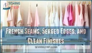 french seams, serged edges, and clean finishes