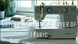 gathering a single layer of fabric