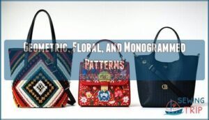 geometric, floral, and monogrammed patterns
