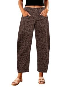 GRAPENT Barrel Leopard Jeans for B0DNK47767