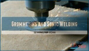 grommeting and sonic welding