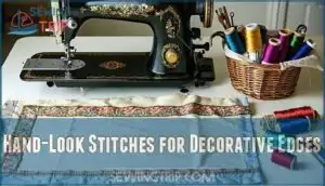 hand-look stitches for decorative edges