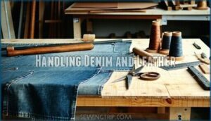 handling denim and leather