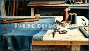 handling denim and leather