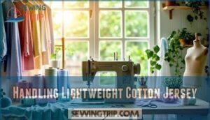 handling lightweight cotton jersey