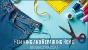 hemming and repairing hems