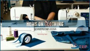 hems on clothing