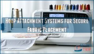 hoop attachment systems for secure fabric placement