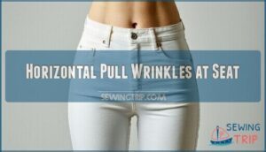 horizontal pull wrinkles at seat