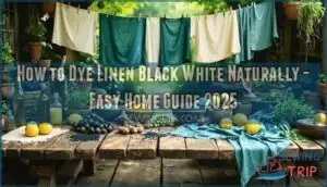 how to dye linen black white naturally