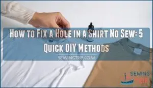 how to fix a hole in a shirt no sew