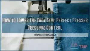 how to lower the foot sew