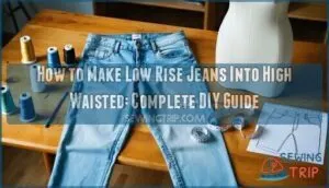 how to make low rise jeans into high waisted