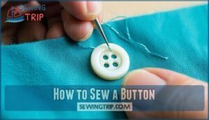how to sew a button