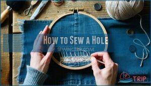 how to sew a hole