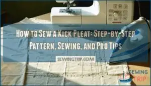 how to sew a kick pleat