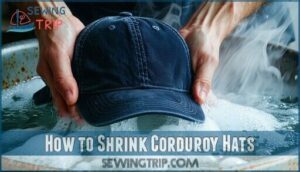 how to shrink corduroy hats
