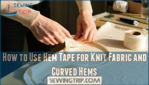 how to use hem tape for knit fabric and curved hems