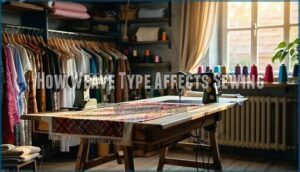 how weave type affects sewing
