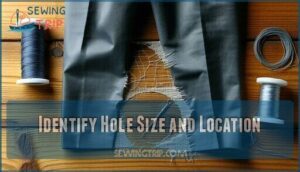 identify hole size and location