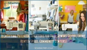 identifying potential locations for your sewing school (home, rented space, community centers)