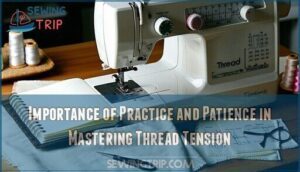 importance of practice and patience in mastering thread tension