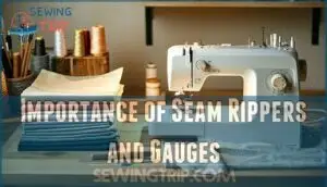 importance of seam rippers and gauges