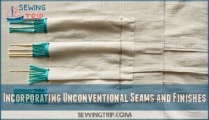 incorporating unconventional seams and finishes incorporating unconventional seams and finishes