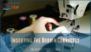 inserting the bobbin correctly