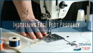 installing each foot properly