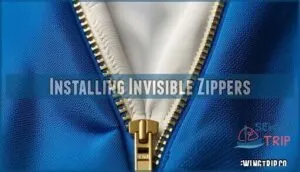installing invisible zippers