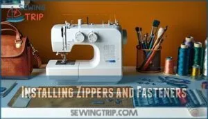 installing zippers and fasteners