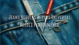 jeans needles versus universal needle performance