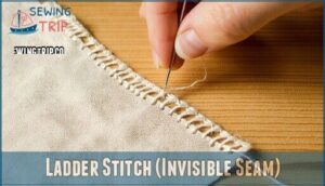 ladder stitch (invisible seam)