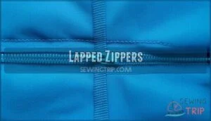 lapped zippers