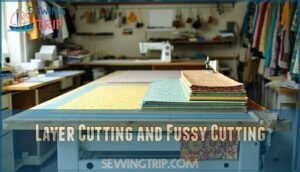 layer cutting and fussy cutting