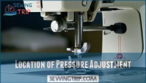 location of pressure adjustment