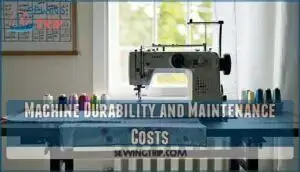 machine durability and maintenance costs