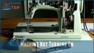 machine not turning on