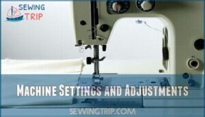 machine settings and adjustments