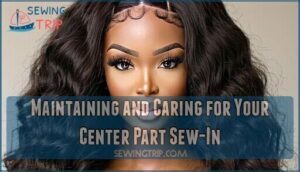 maintaining and caring for your center part sew-in