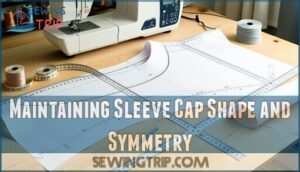 maintaining sleeve cap shape and symmetry